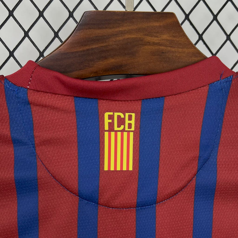 Kit Barcelona Home Conjunto Infantil 11/12 (Versão Retrô)
