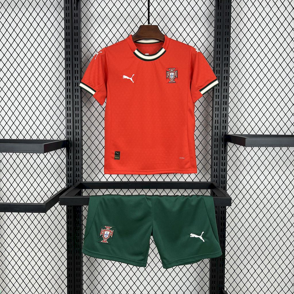 Kit Seleção Portuguesa Home 25/26 Conjunto Infantil (Versão Torcedor)