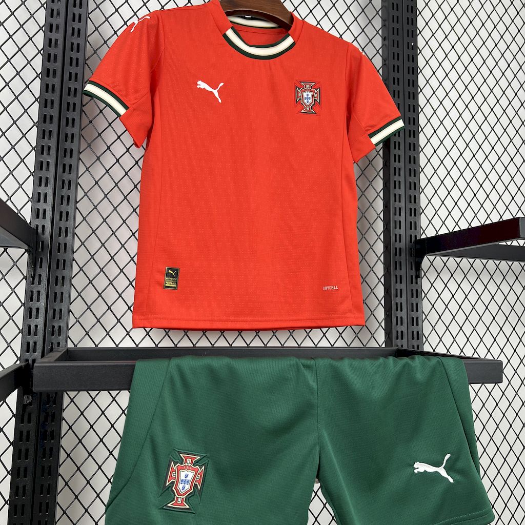 Kit Seleção Portuguesa Home 25/26 Conjunto Infantil (Versão Torcedor)