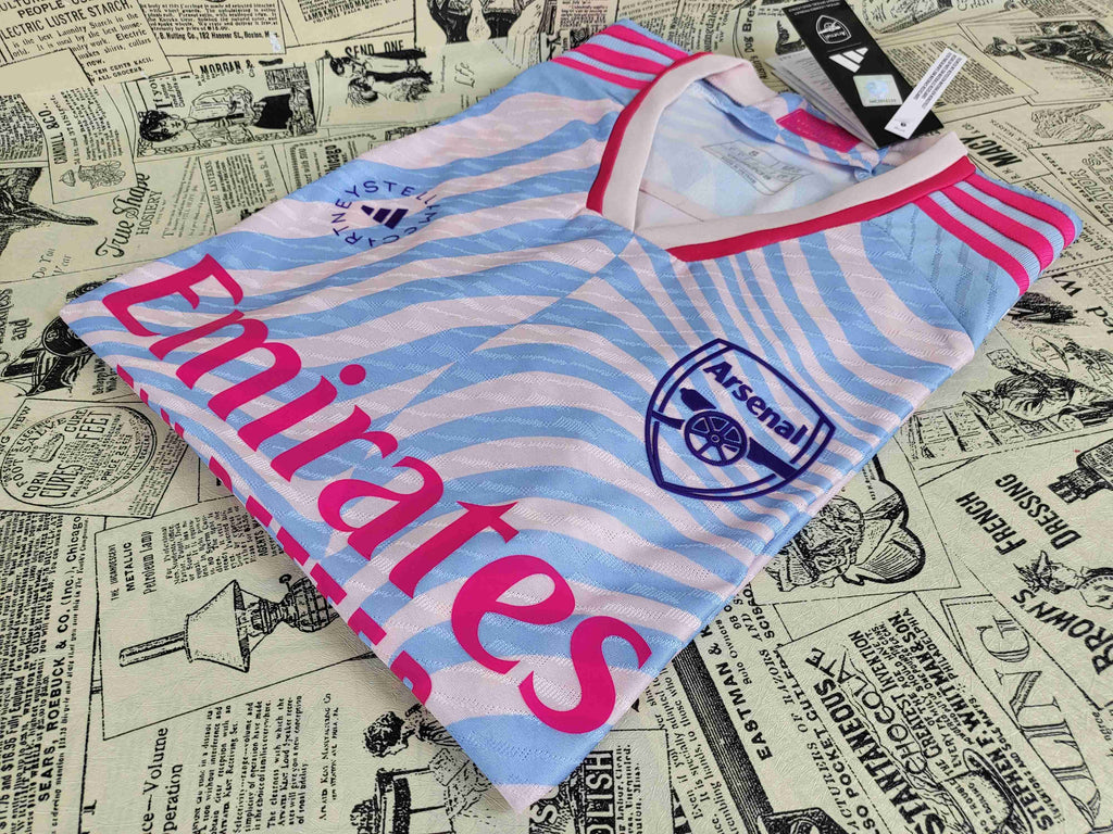 Camisa Arsenal F.C. "Blue Pink" 23/24 (Versão Jogador) | EDIÇÃO ESPECIAL