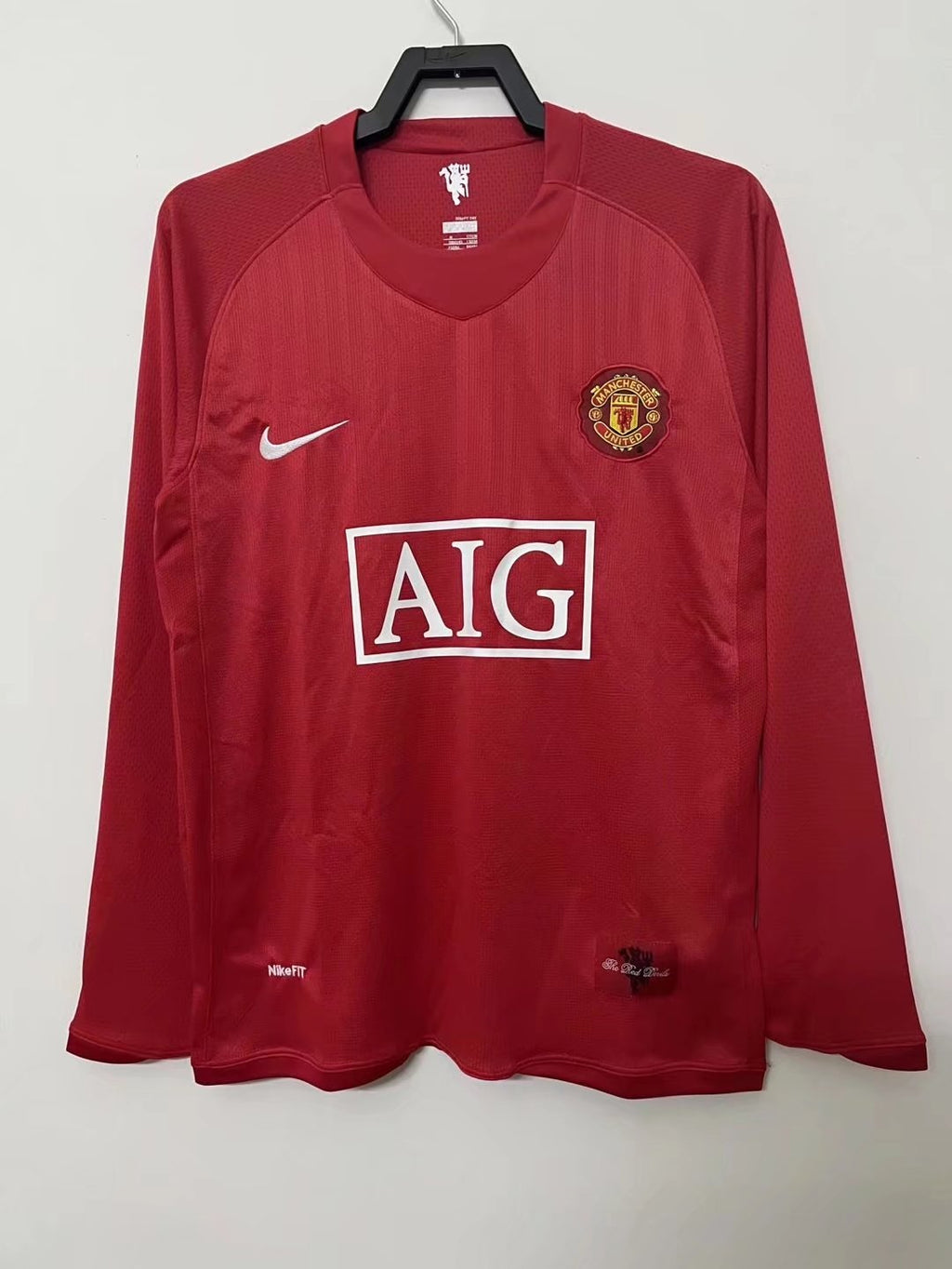 Camisa Manchester United Home 07/09 (Versão Manga Longa Retrô)