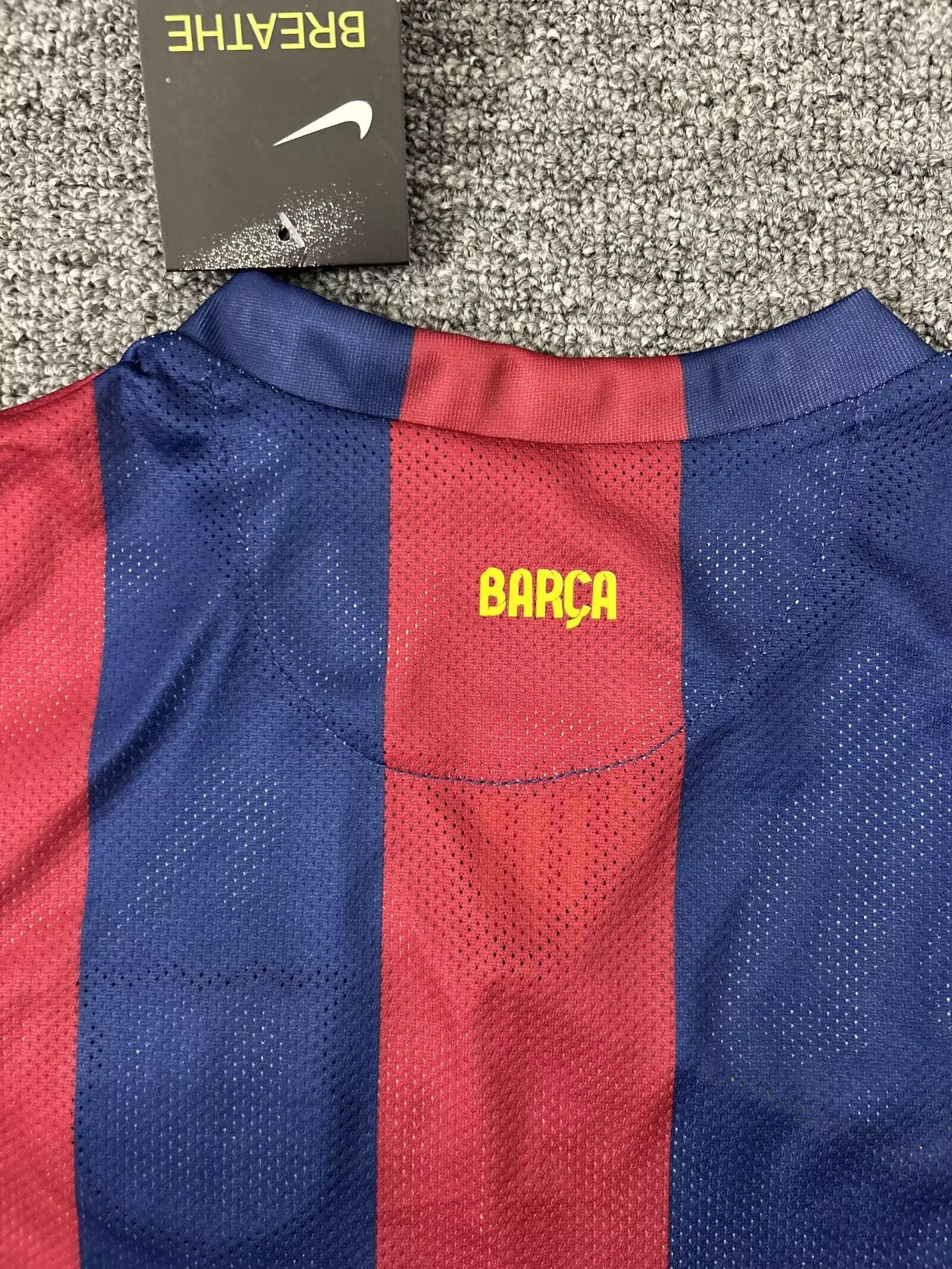 Kit Barcelona Home 14/15 Conjunto Infantil (Versão Manga Longa Retrô)