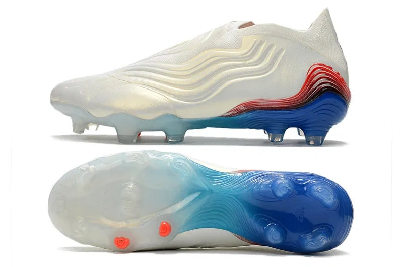 Chuteira de Campo Copa Sense + FG White/Blue | Football Boots