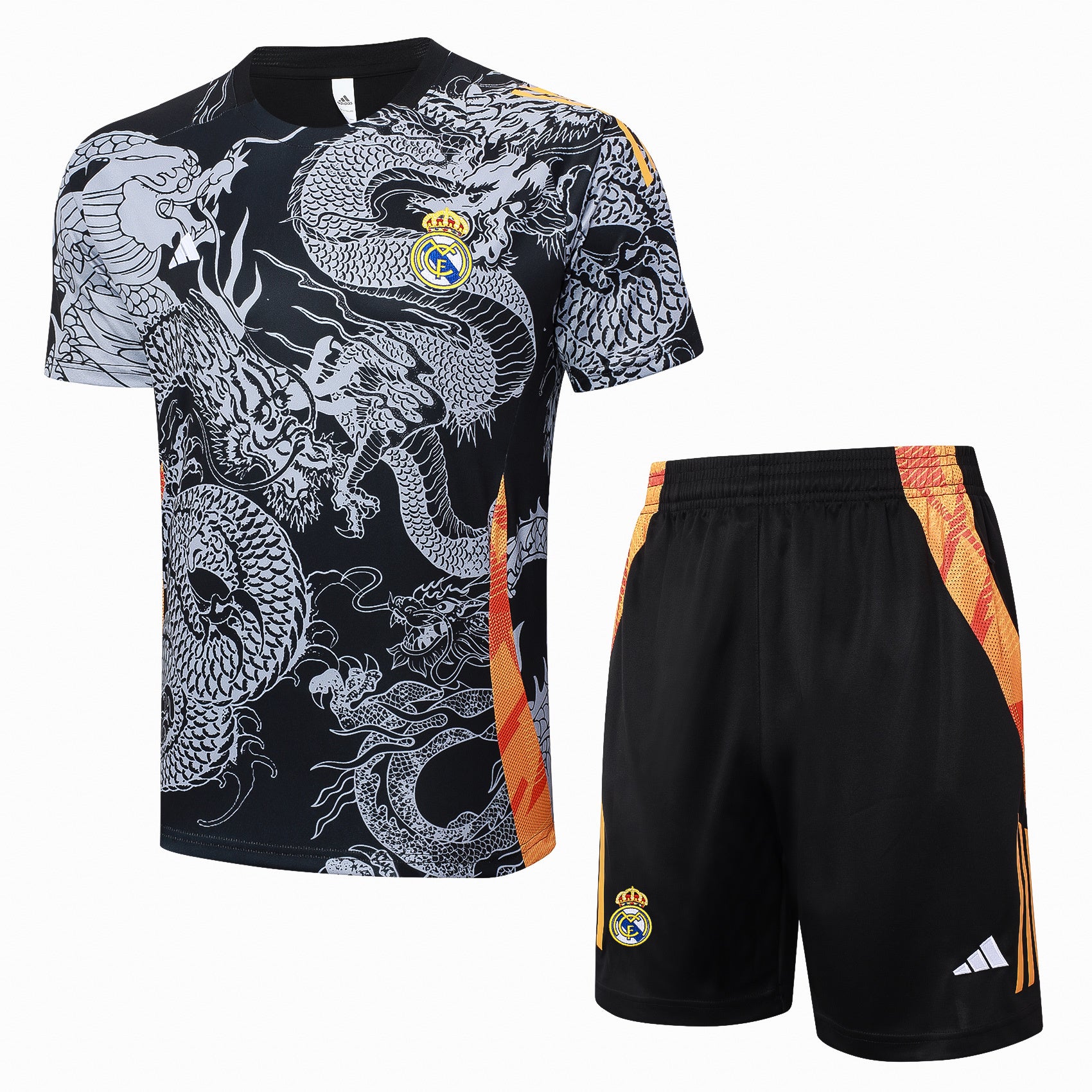 Kit Pre-Treino Real Madrid CF Conjunto Adulto/Infantil (Versão Torcedor)