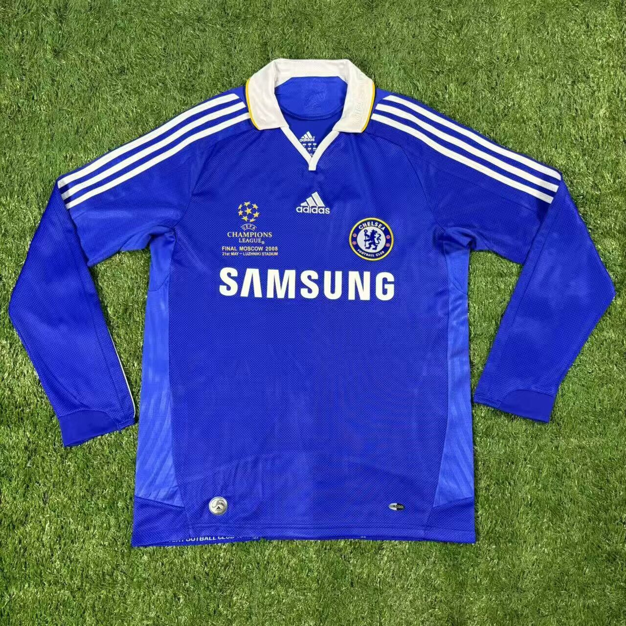 Camisa Chelsea F.C. Home 08/09 (Versão Manga Longa Torcedor Retro)