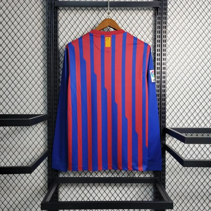 Camisa Barcelona Home 11/12 (Versão Manga Longa Retrô)