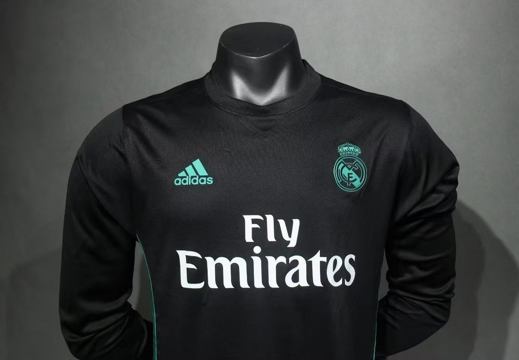 Camisa Real Madrid Away 17/18 (Versão Manga Longa Jogador Retrô)