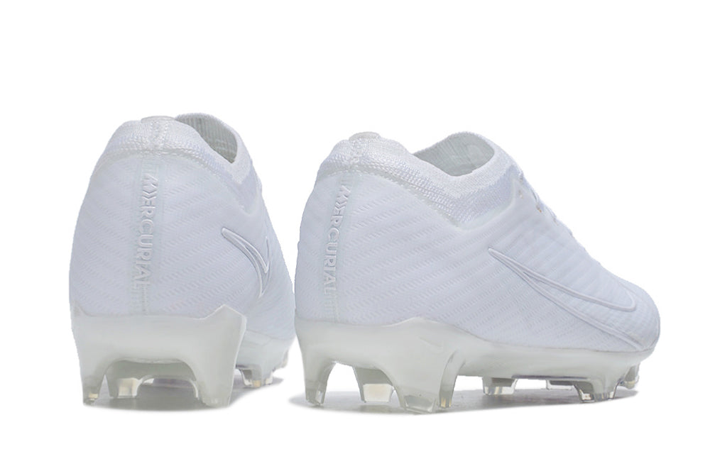 Chuteira de Campo Nike Air Zoom Mercurial Vapor 15 Elite FG All White| Football Boots