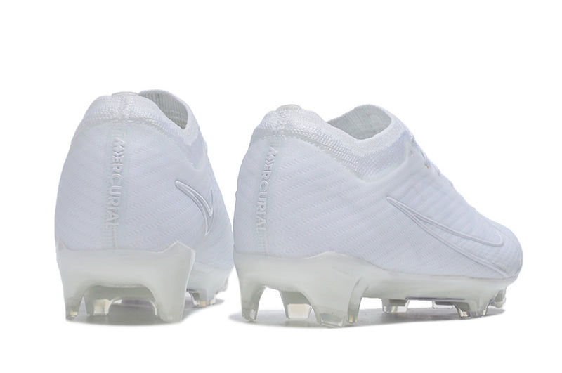 Chuteira de Campo Nike Air Zoom Mercurial Vapor 15 Elite FG All White| Football Boots
