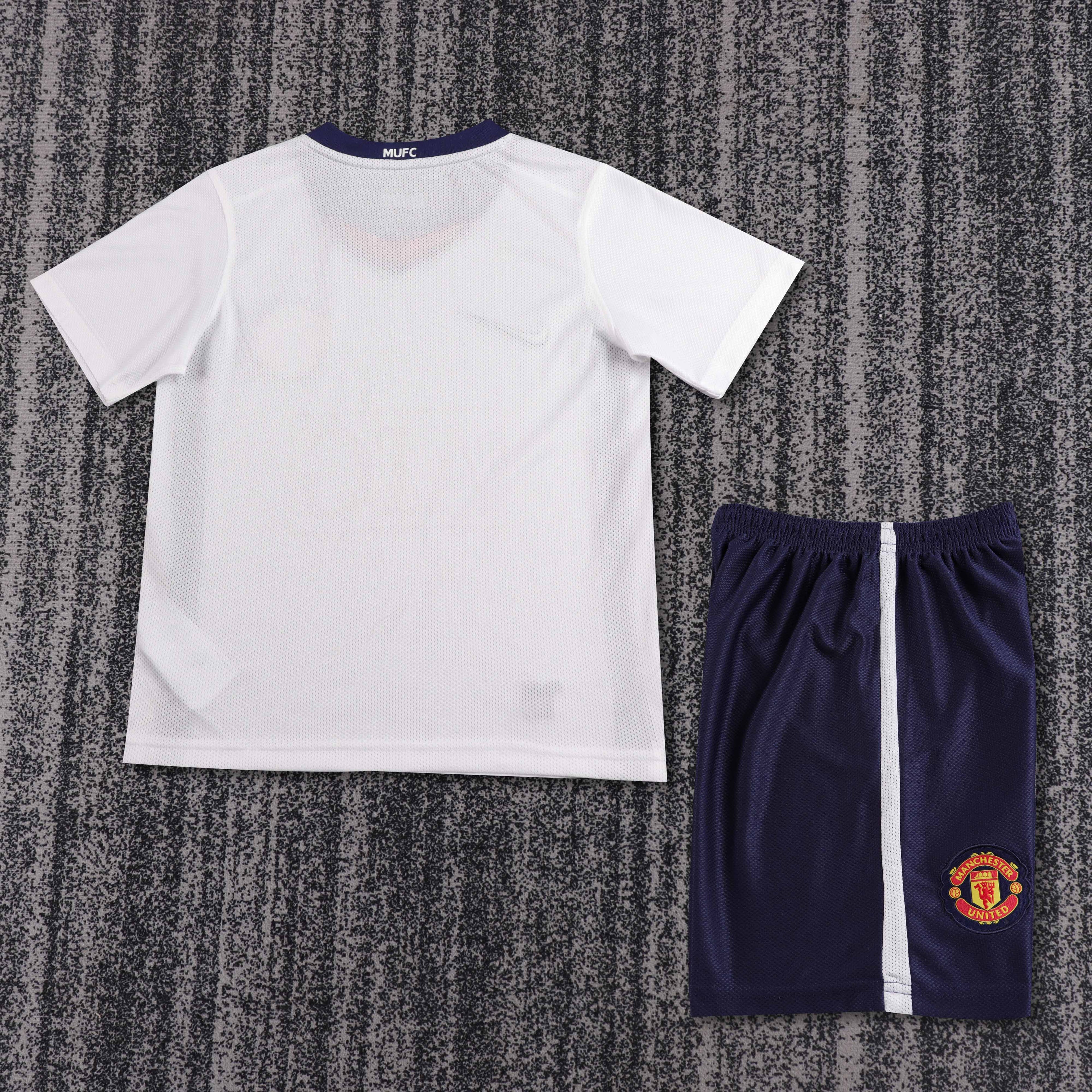 Camisa Manchester United Away 08/09 Conjunto Infantil (Versão Retrô)