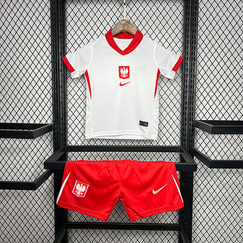 Kids Poland 2024∕25 Euro Home Kids Kit(95BA)