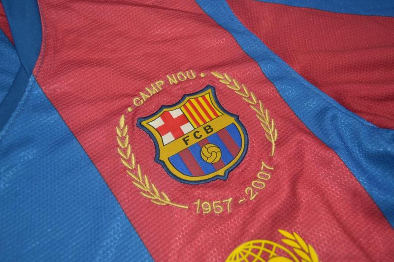 Camisa Barcelona Home 07/08 (Versão Manga Longa Retrô)