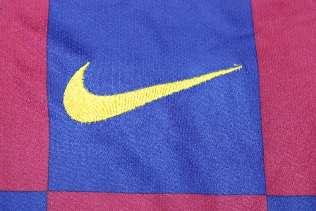 Kit Barcelona Home 19/20 Conjunto Infantil (Versão Retrô)