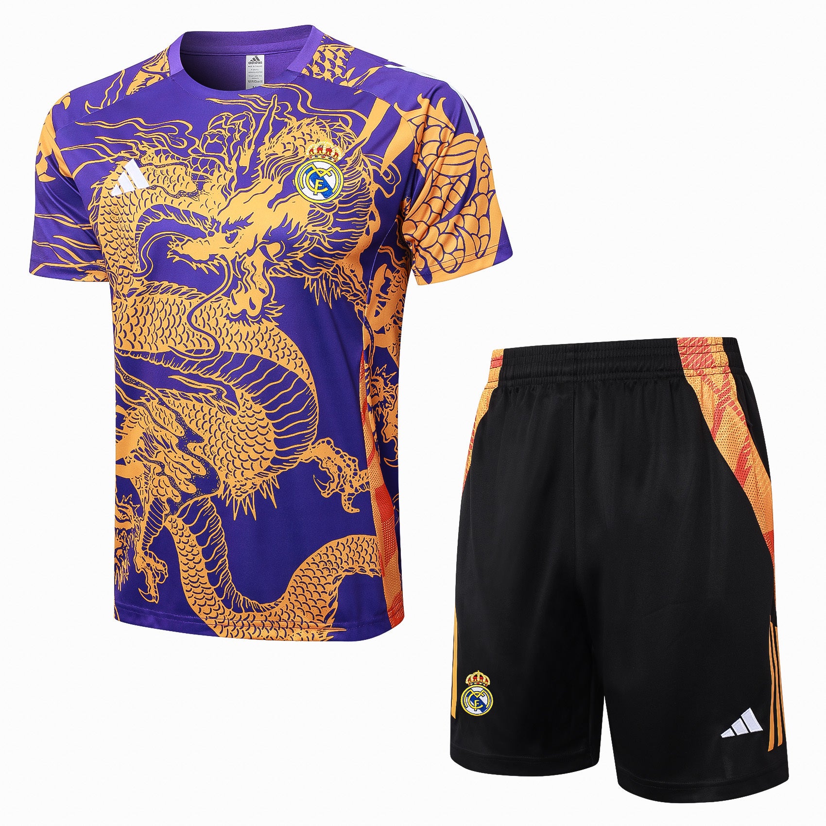 Kit Pre-Treino Real Madrid CF Conjunto Adulto/Infantil (Versão Torcedor)
