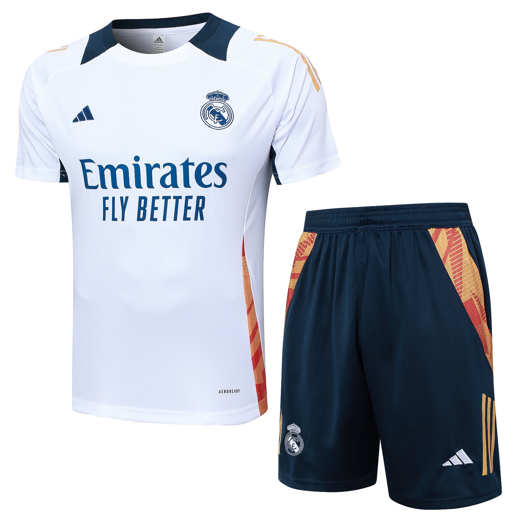 Kit Pre-Treino Real Madrid CF Conjunto Adulto/Infantil (Versão Torcedor)