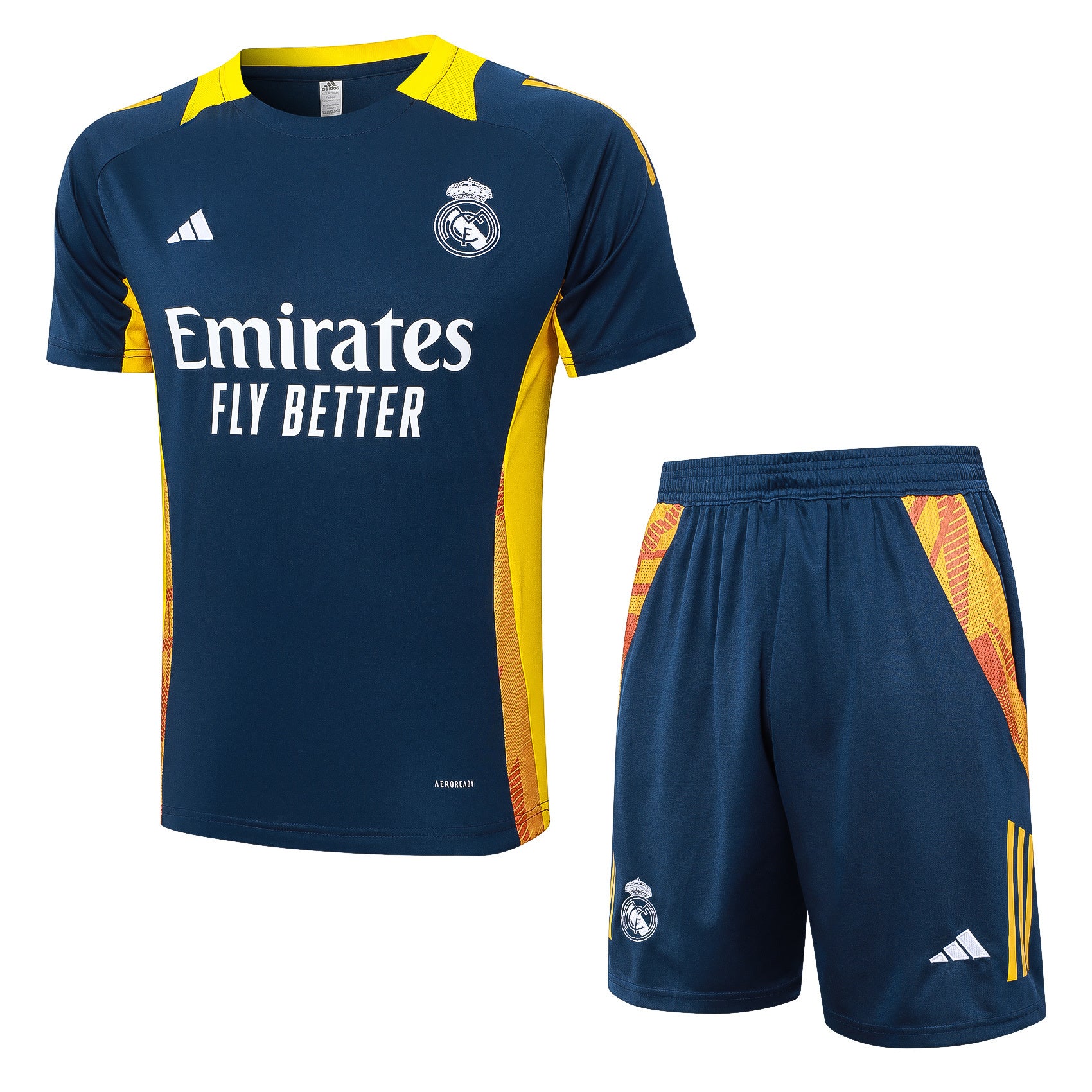 Kit Pre-Treino Real Madrid CF Conjunto Adulto/Infantil (Versão Torcedor)