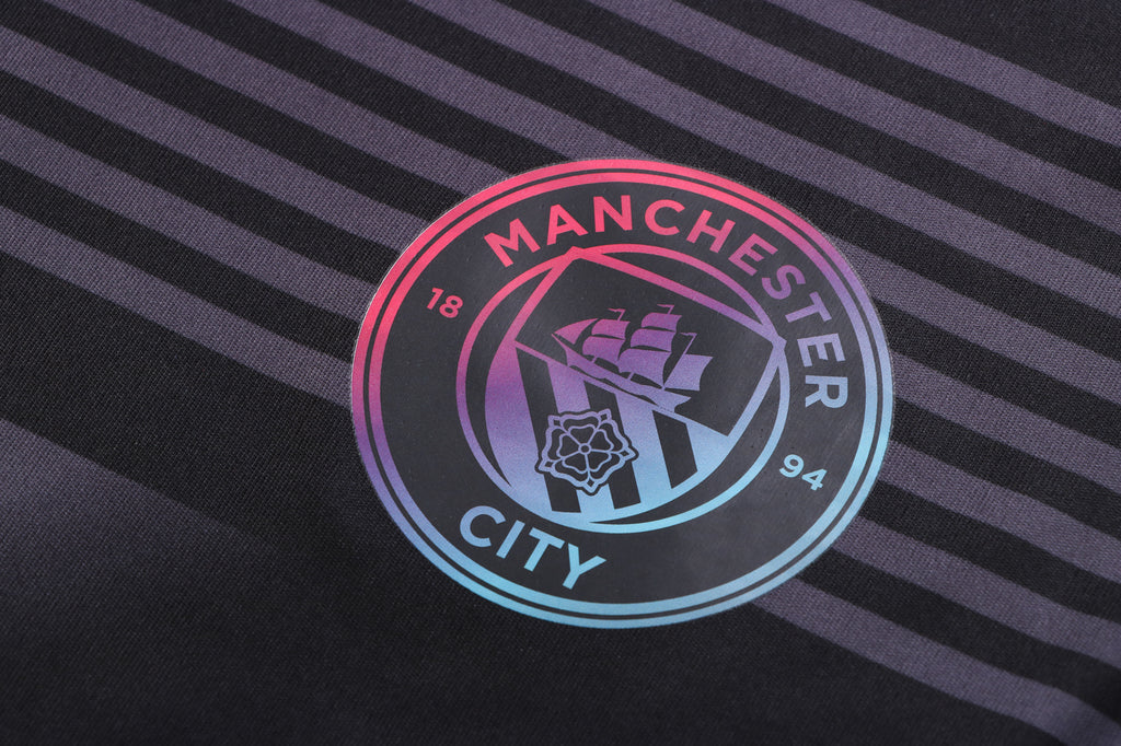 Kit Pre-Treino Manchester City F.C. Conjunto Adulto/Infantil (Versão Torcedor)