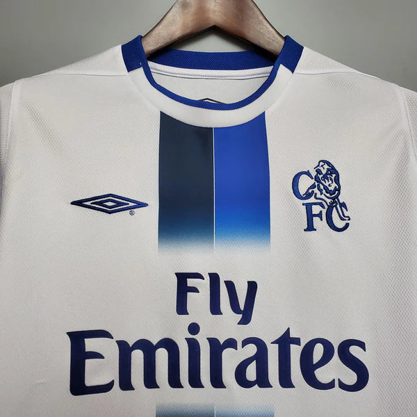 Camisa Chelsea F.C. Away 03/05 (Versão Torcedor Manga Longa Retro)