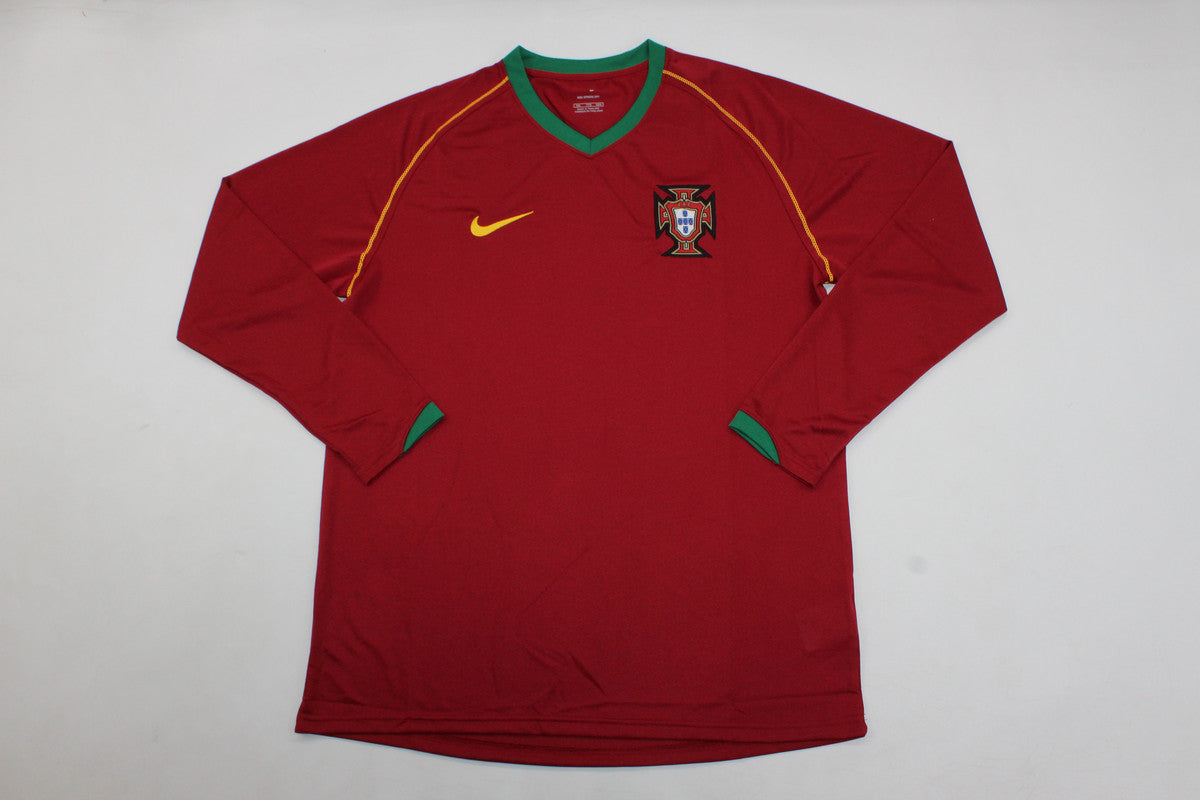 Camisa Seleção Portuguesa Home 2006  (Versão Manga Longa Torcedor Retrô)