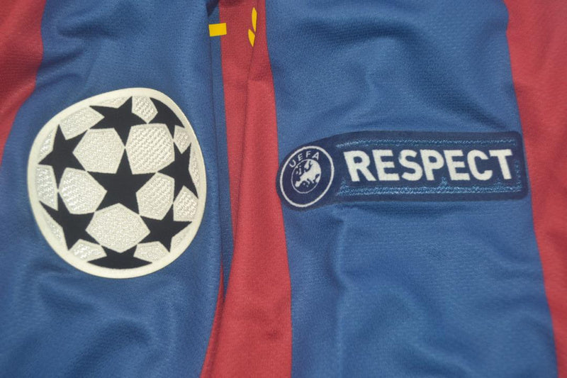 Camisa Barcelona Home 10/11 (Versão Manga Longa Retrô)