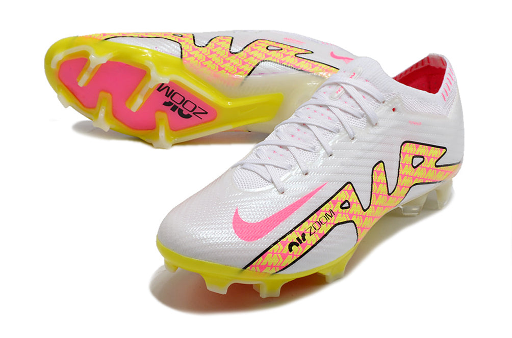 Chuteira de Campo Nike AIR Zoom Mercurial Vapor 15 Elite White/Pink/Yellow | Football Boots