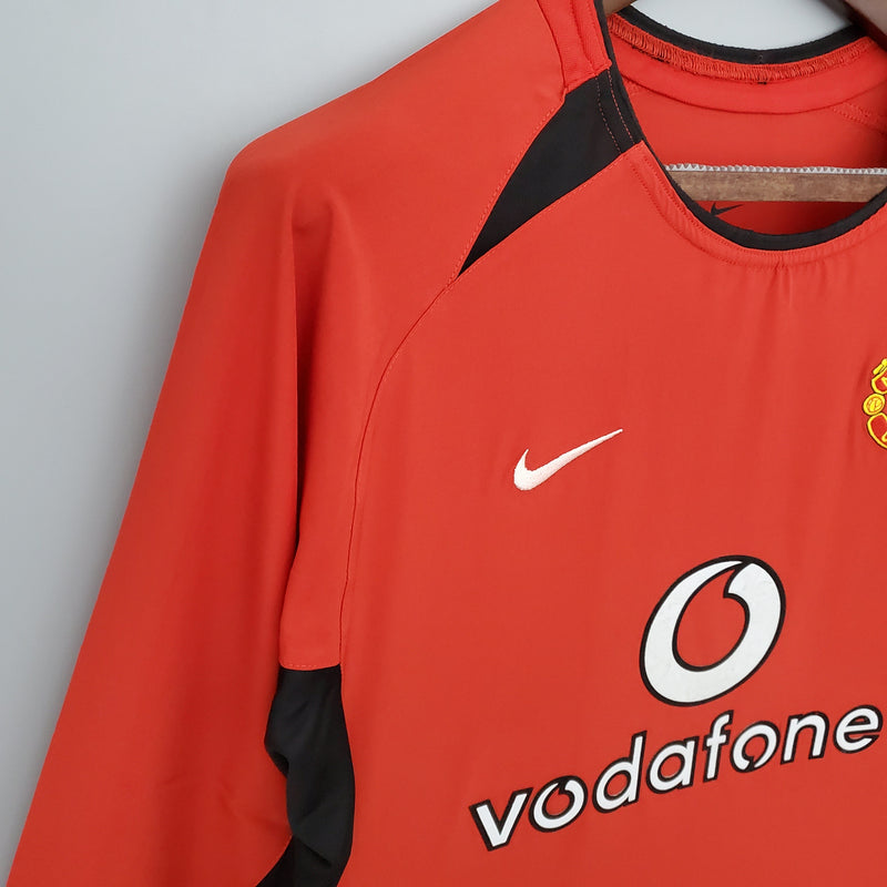 MANCHESTER UNITED I 02/03 homem (RETRO) MANGA LONGA