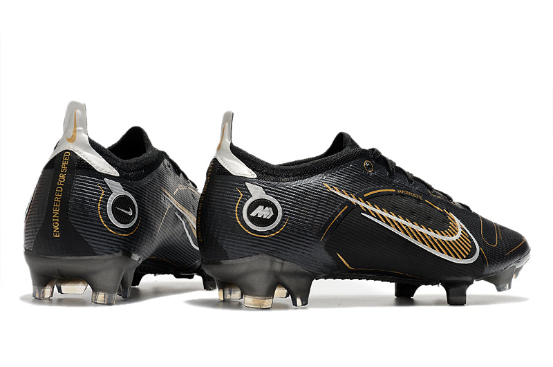 Chuteira de Campo Nike AIR Zoom Mercurial Vapor 14 Elite Black Gold Logo| Football Boots