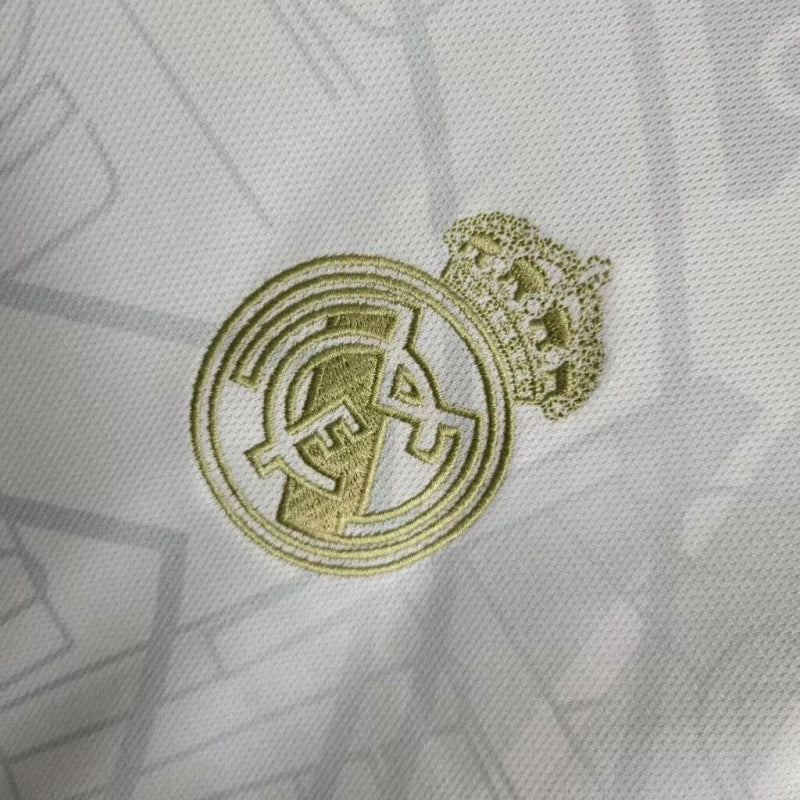 CAMISOLA REAL MADRID EDIÇÃO ESPECIAL LIMITADA DOURADA 23/24 homem