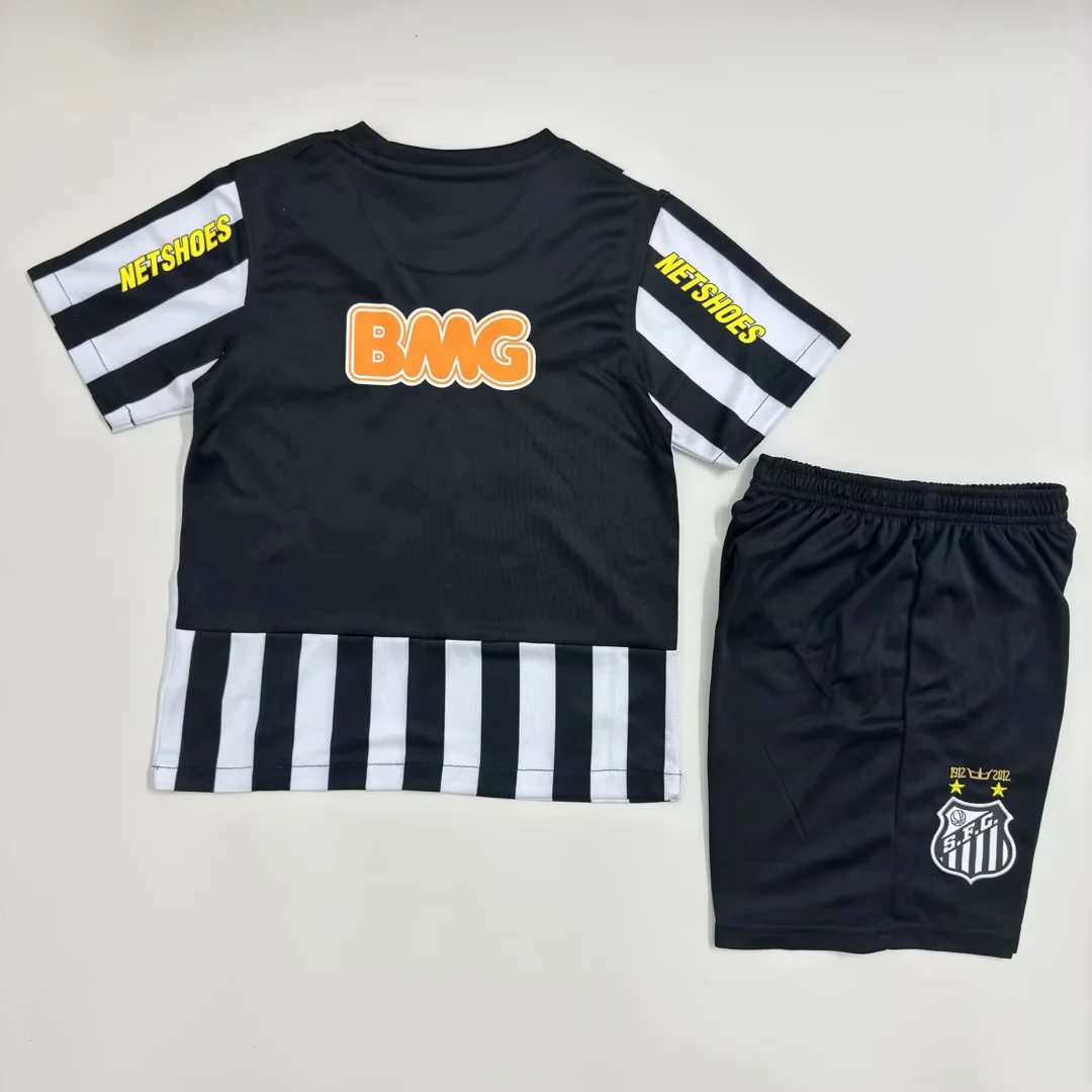 Camisa do Santos Away 2012 Conjunto Infantil (Versão Retrô)