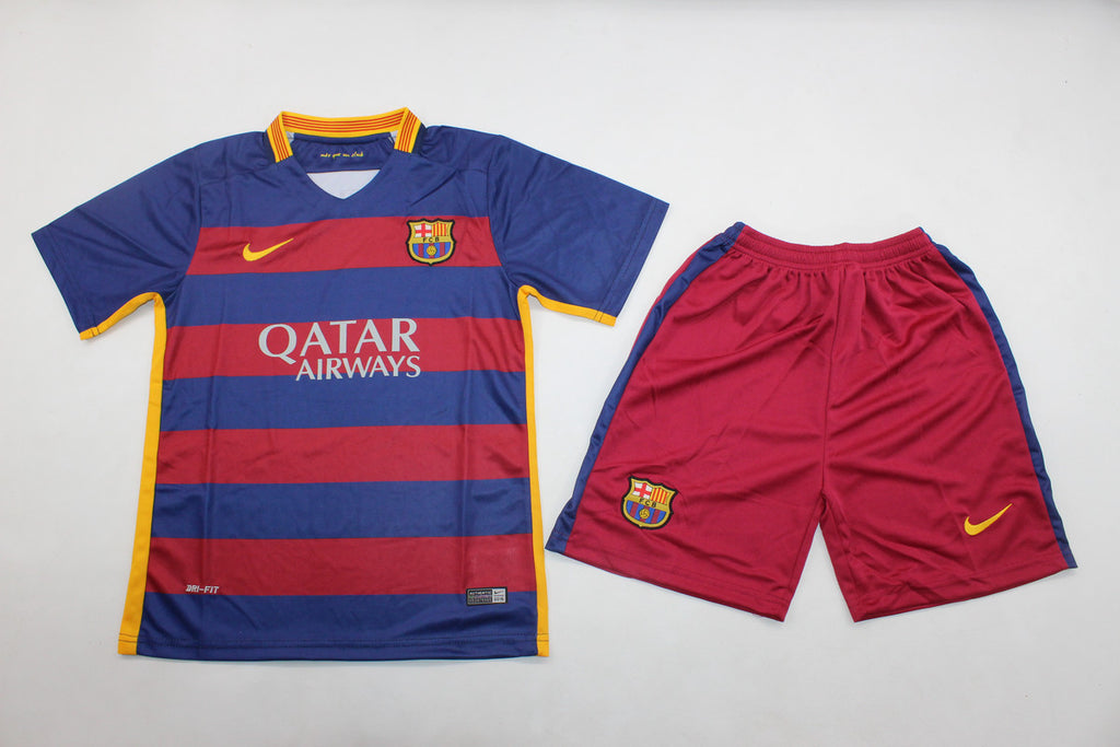 Kit Barcelona Home 15/16 Conjunto Infantil (Versão Retrô)