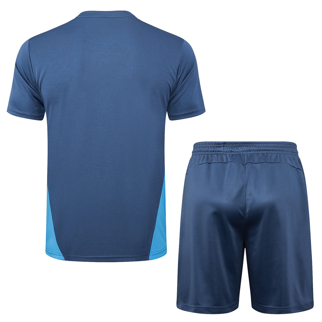 Kit Pre-Treino Manchester City F.C. Conjunto Adulto/Infantil (Versão Torcedor)