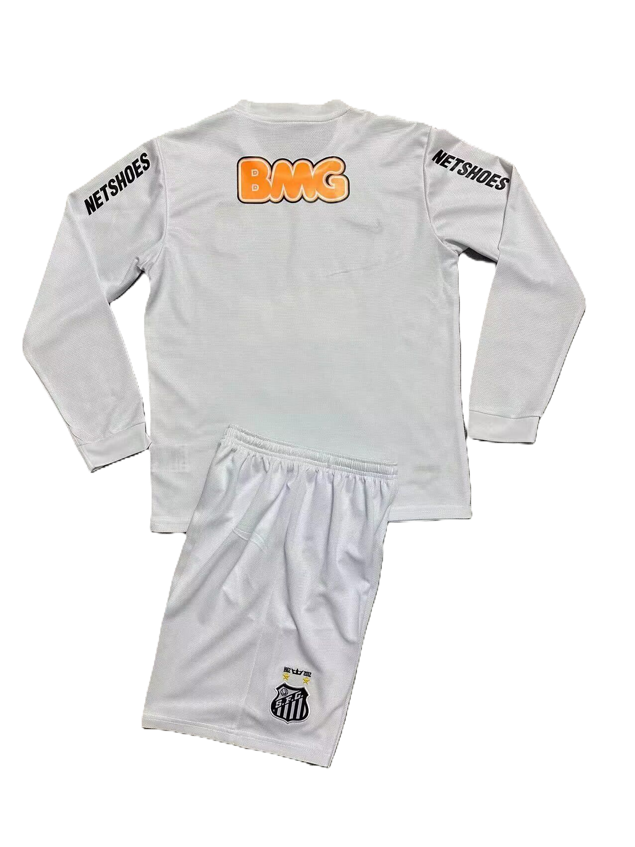 Camisa do Santos Home 2012 Conjunto Infantil (Versão Manga Longa Retrô)