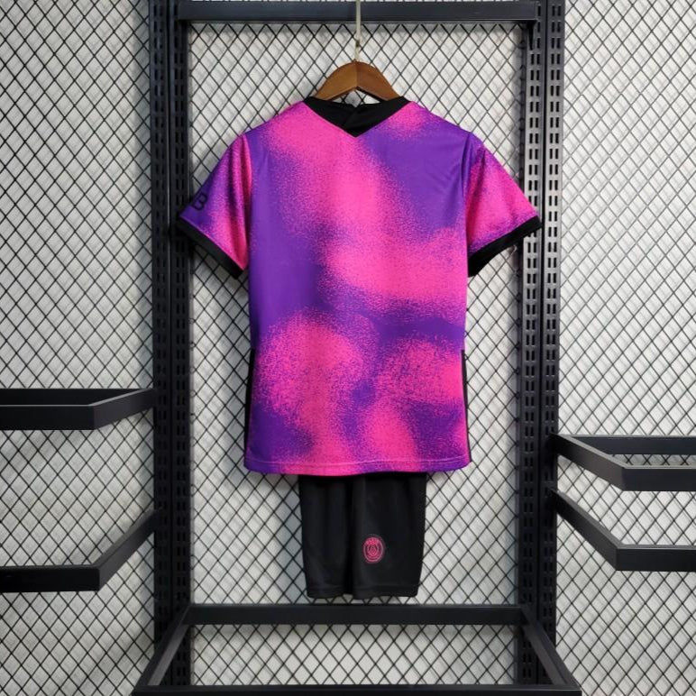 Camisa Paris Saint-Geirman Fouth 20/21 Conjunto Infantil (Versão Retrô)