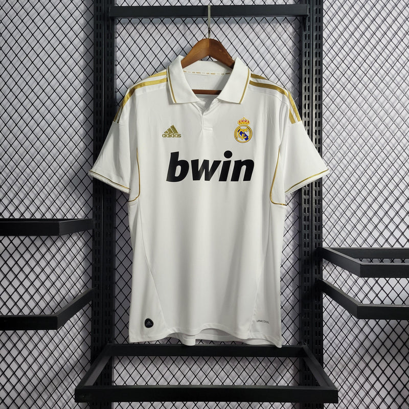 Camisa Real Madrid Home 11/12 Retrô - Branca e Dourada