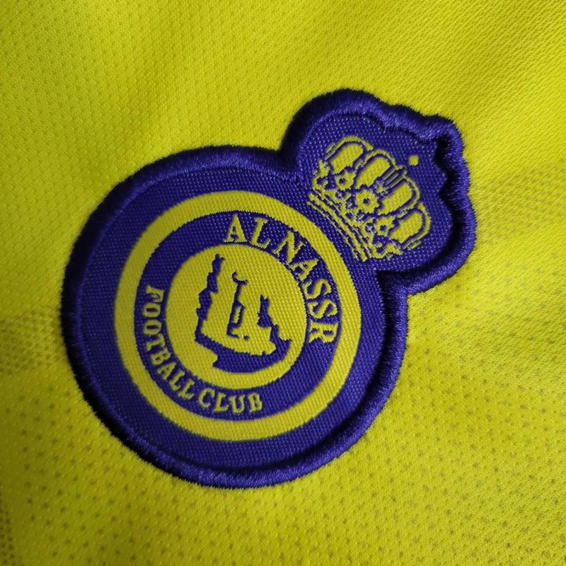 Kit Al-Nassr FC 22/23 Home Conjunto Infantil (Versão Torcedor Retrô)