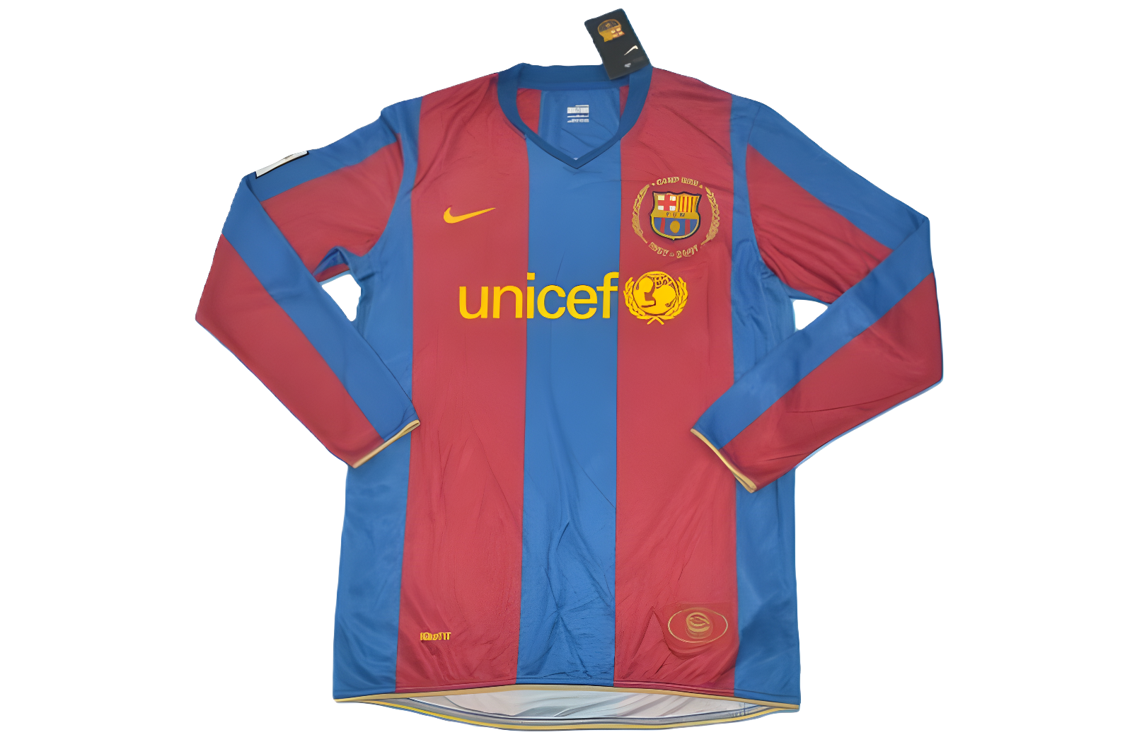 Camisa Barcelona Home 07/08 (Versão Manga Longa Retrô)
