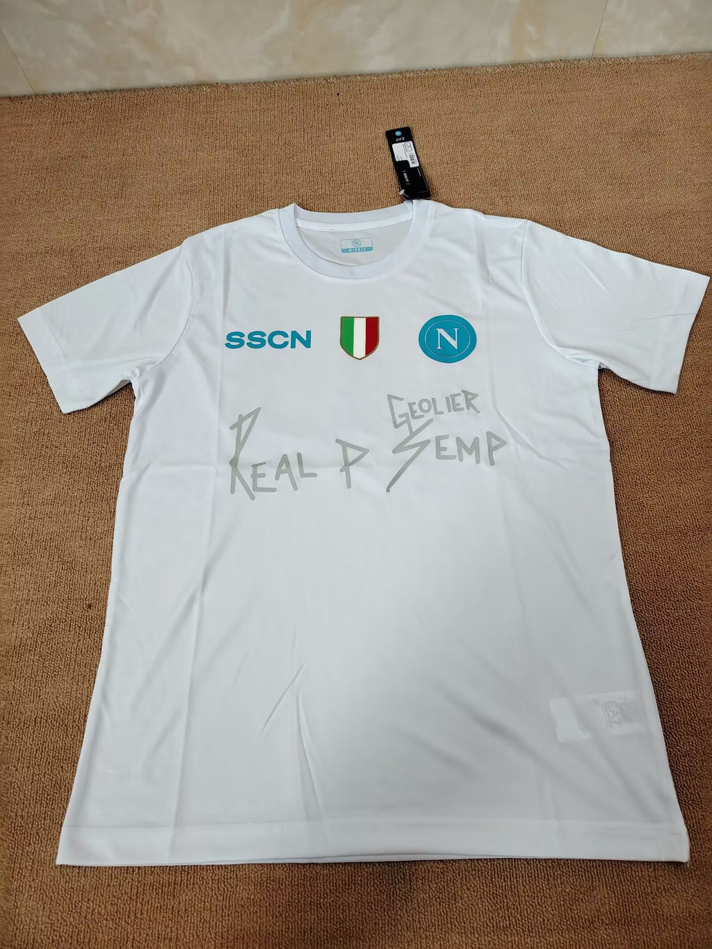 Camisa SSC Napoli "Geolier White" (Versão Torcedor) | EDIÇÃO ESPECIAL
