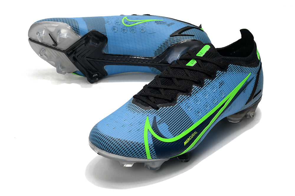 Chuteira de Campo Nike AIR Zoom Mercurial Vapor 14 Elite Blue/Green Logo | Football Boots
