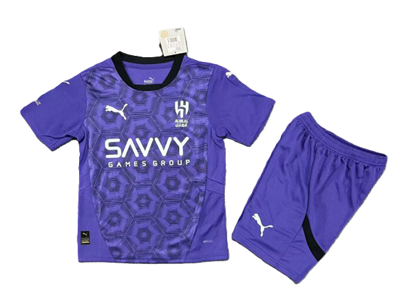 Kit Al Hilal Third 24/25 Conjunto Infantil (Versão Torcedor)