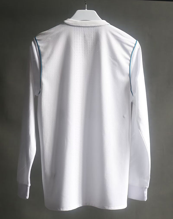 Camisa Real Madrid Home 17/18 (Versão Manga Longa Jogador Retrô)