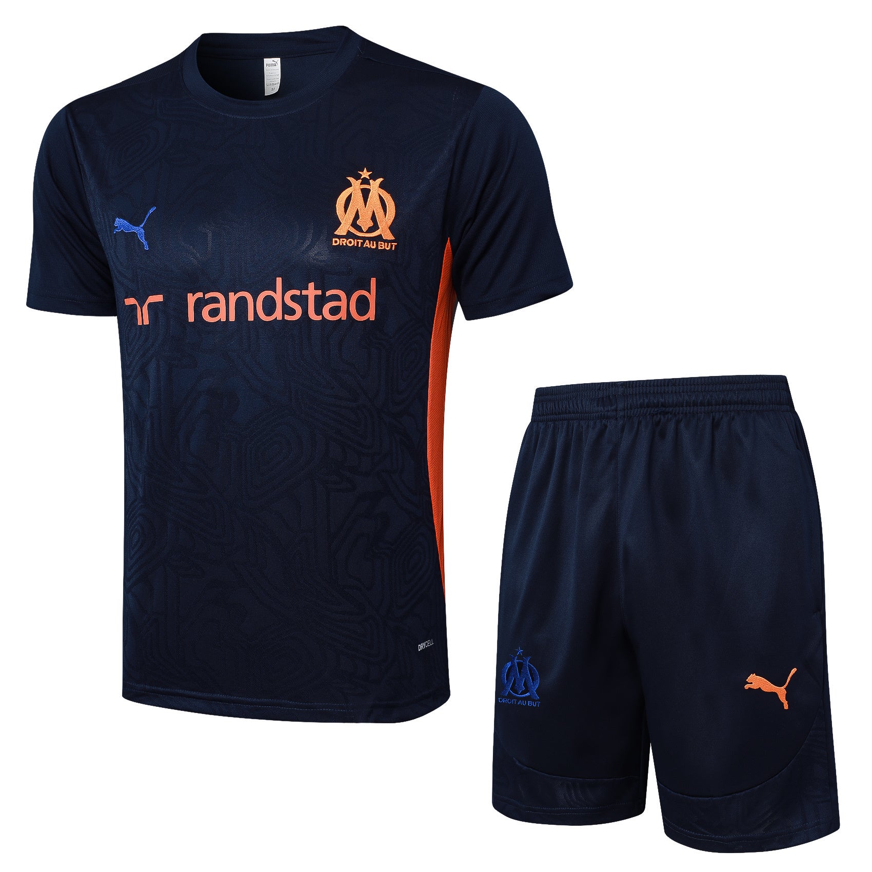 Kit Pre-Treino Olympique de Marseille Conjunto Adulto/Infantil (Versão Torcedor)