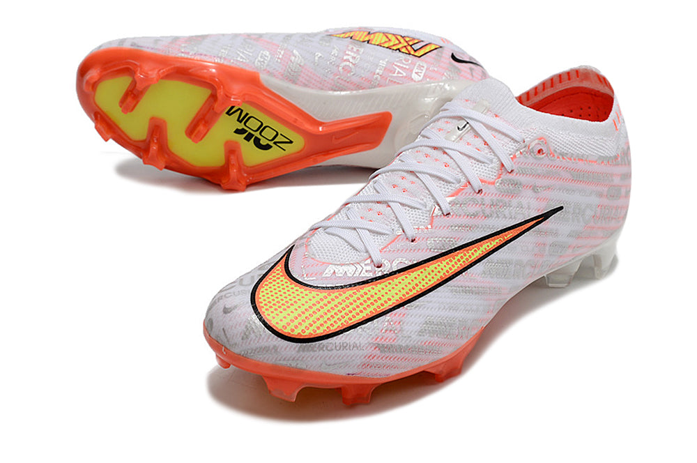 Chuteira de Campo Nike Air Zoom Mercurial Vapor 15 Elite FG White/Orange| Football Boots