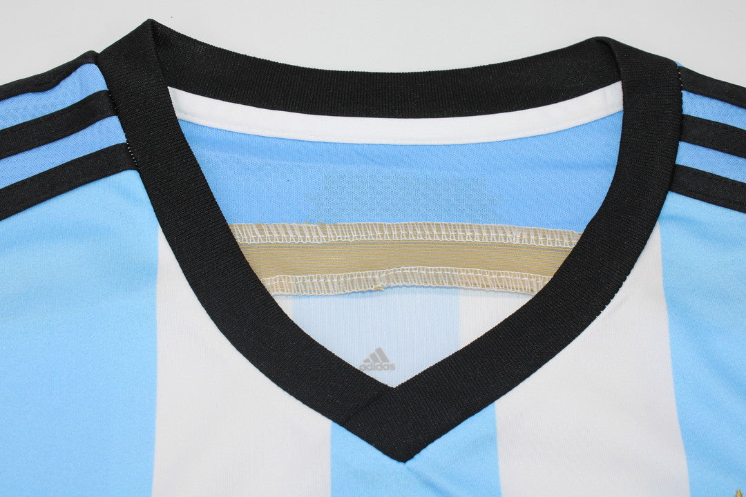 Camisa Seleção Argentina Home 2014 (Versão Manga Longa Retrô)