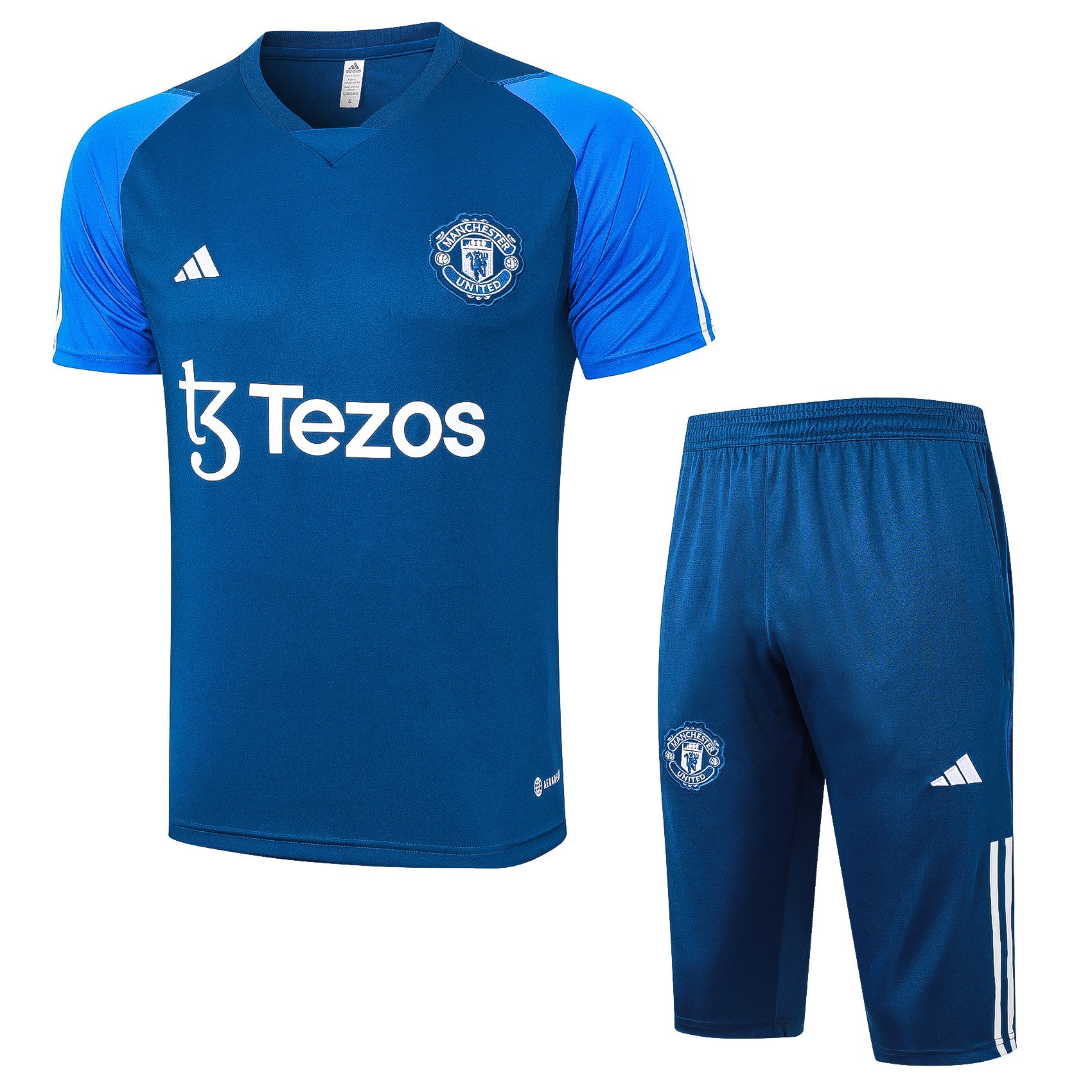 Kit Pre-Treino Manchester United F.C. Conjunto Adulto/Infantil (Versão Torcedor)