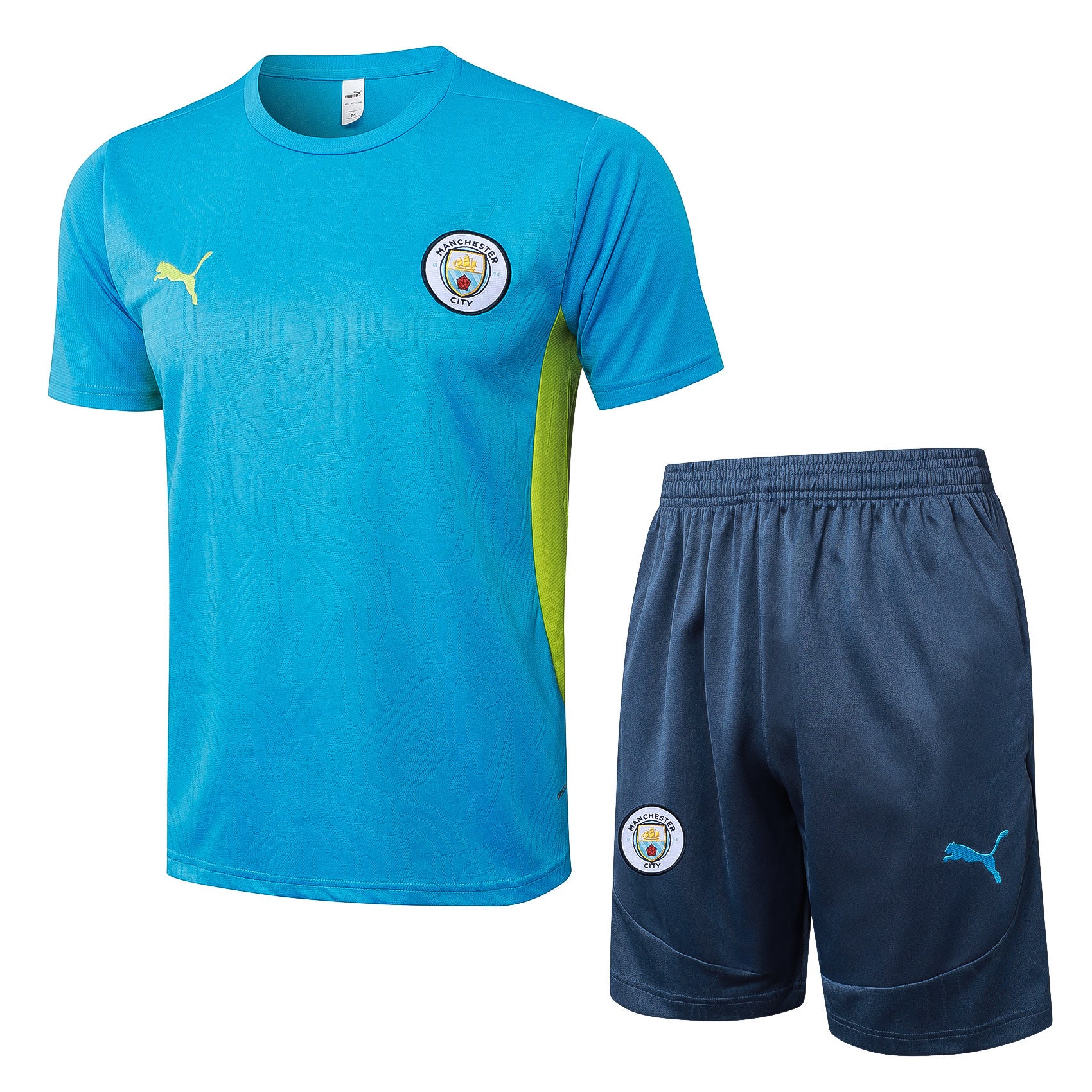 Kit Pre-Treino Manchester City F.C. Conjunto Adulto/Infantil (Versão Torcedor)