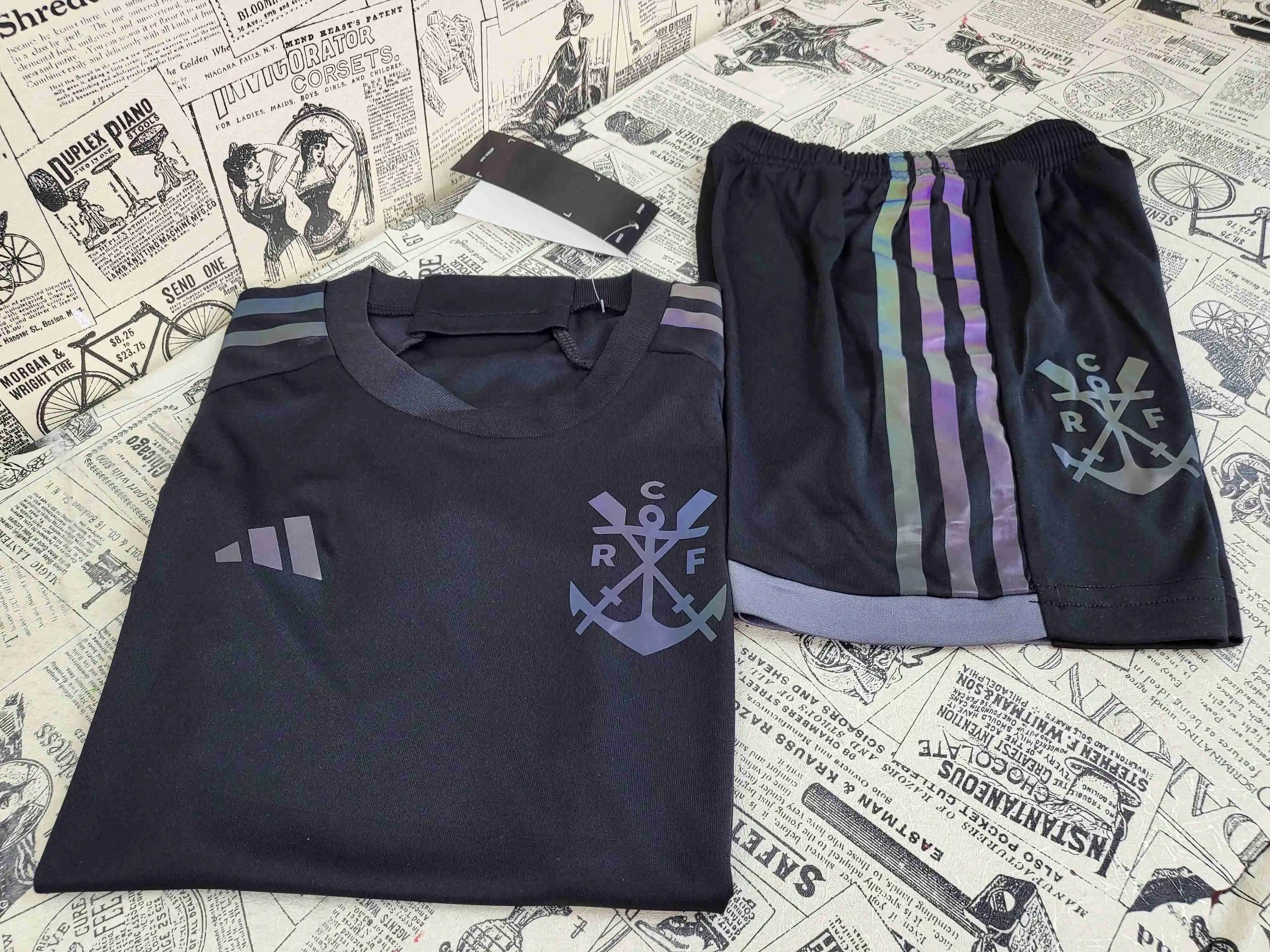 Kit CR Flamengo Third 2023 Conjunto Infantil (Versão Torcedor)