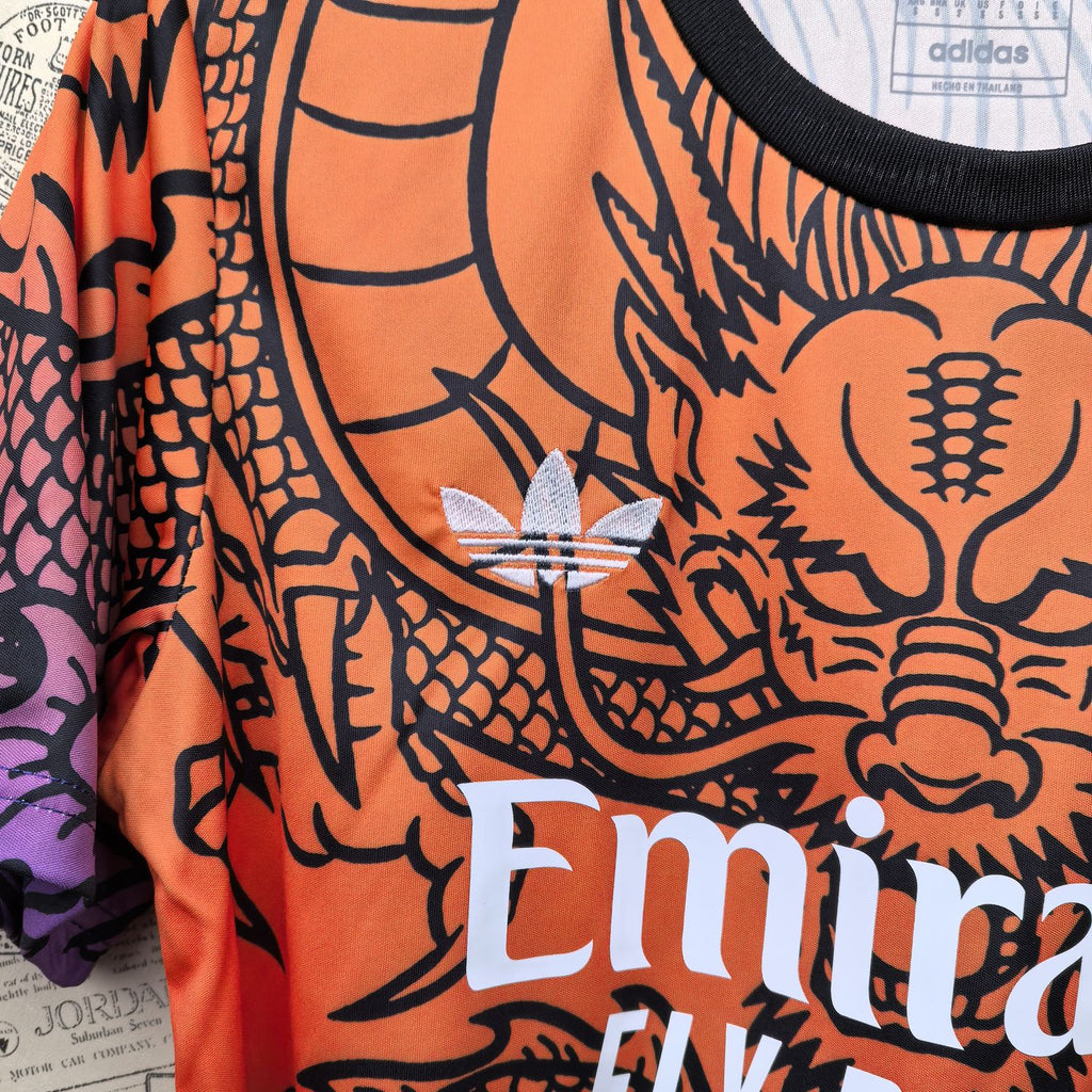 Camisa Real Madrid "Orange Dragon" 24/25 (Versão Torcedor) | EDIÇÃO ESPECIAL