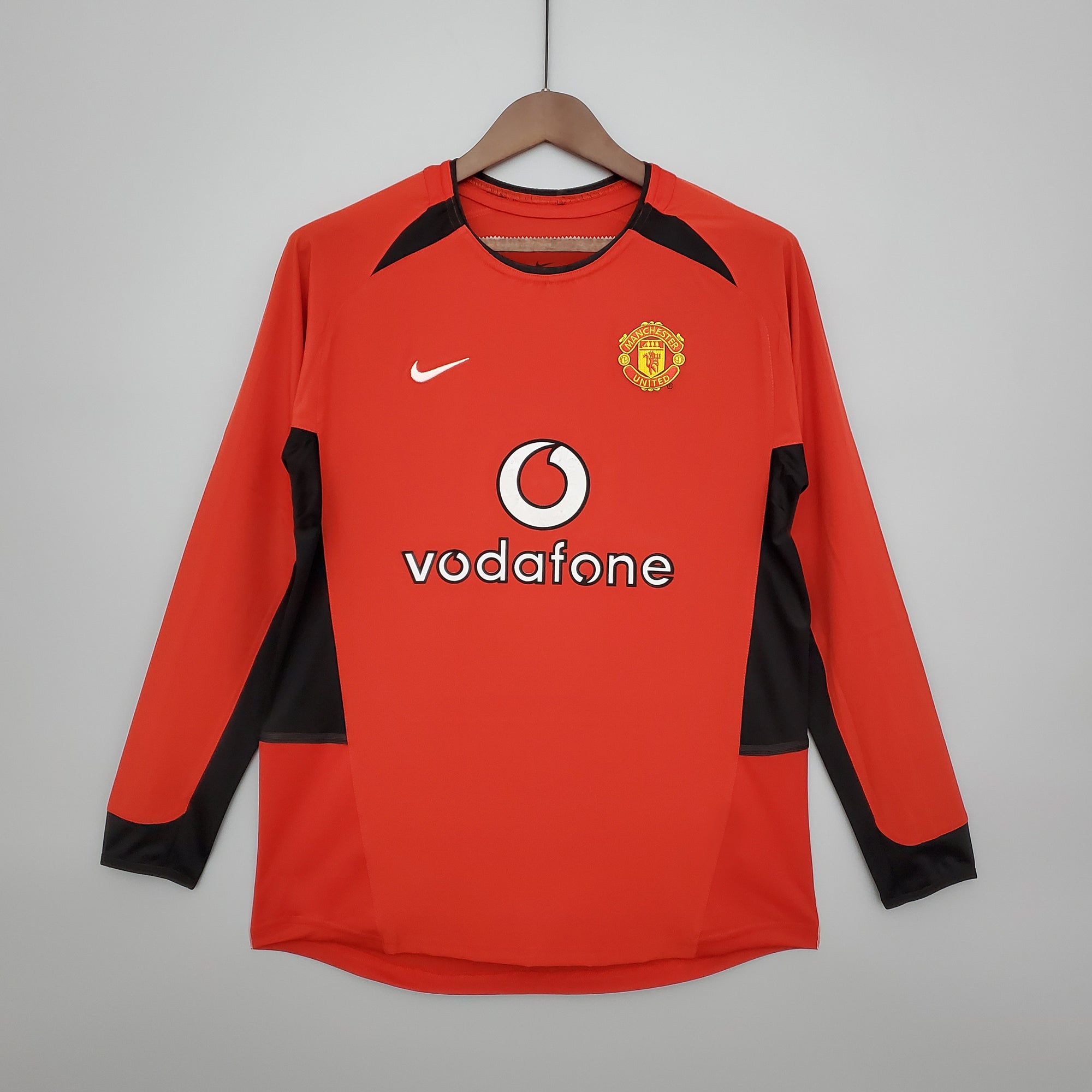 Camisa Manchester United Home 03/04 (Versão Manga Longa Retrô)