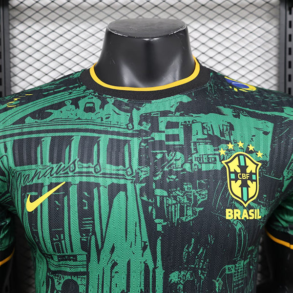 Camisa Seleção do Brasil "Green Concept Art" (Versão Jogador) | EDIÇÃO ESPECIAL