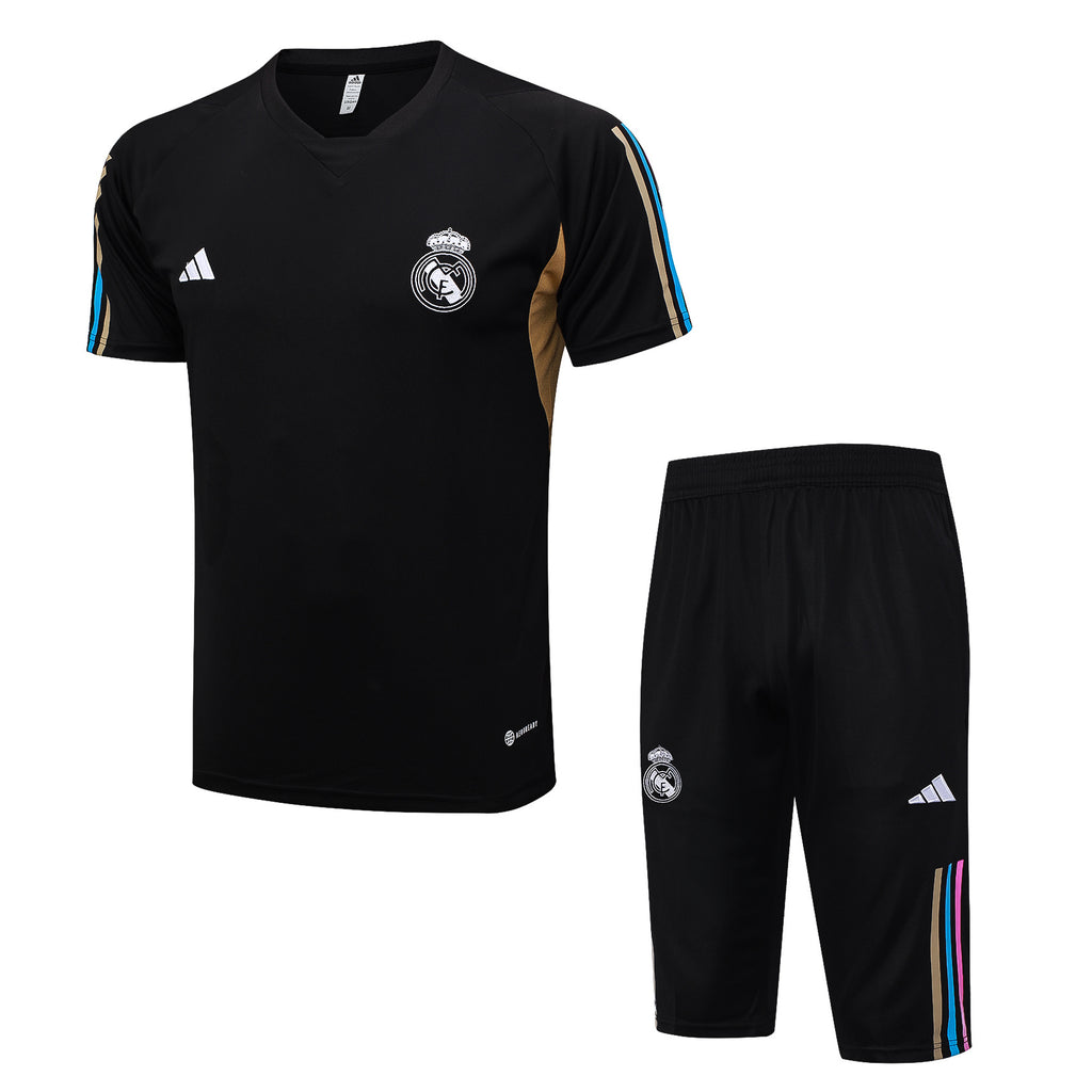 Kit Pre-Treino Real Madrid CF Conjunto Adulto/Infantil (Versão Torcedor)